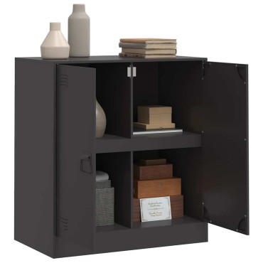 vidaXL Ντουλάπι Μαύρο 67x39x73cm από Ατσάλι 1 τεμ.
