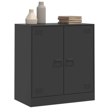 vidaXL Ντουλάπι Μαύρο 67x39x73cm από Ατσάλι 1 τεμ.