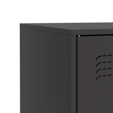 vidaXL Ντουλάπι Μαύρο 67x39x73cm από Ατσάλι 1 τεμ.