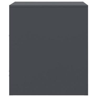 vidaXL Κομοδίνο Ανθρακί 34,5x39x44cm από Χάλυβα 1 τεμ.
