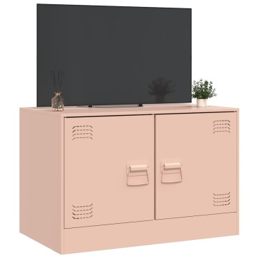 vidaXL Έπιπλο Τηλεόρασης Ροζ 67x39x44cm από Χάλυβα