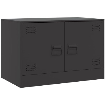 vidaXL Έπιπλο Τηλεόρασης Μαύρο 67x39x44cm από Χάλυβα