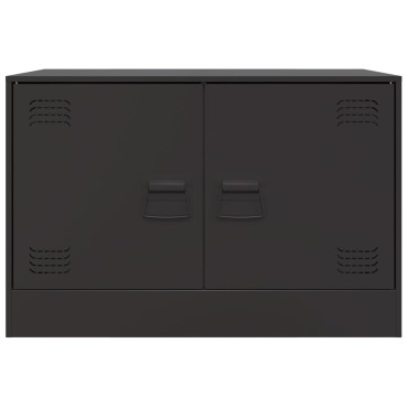 vidaXL Έπιπλο Τηλεόρασης Μαύρο 67x39x44cm από Χάλυβα