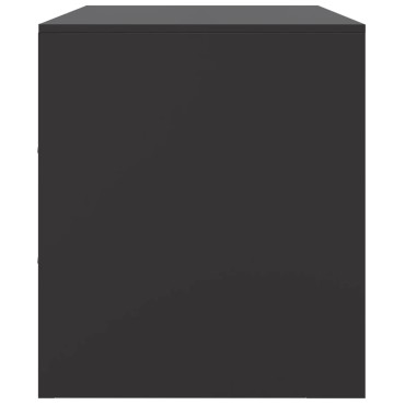 vidaXL Έπιπλο Τηλεόρασης Μαύρο 67x39x44cm από Χάλυβα