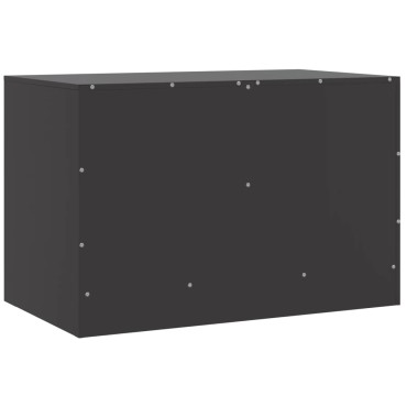 vidaXL Έπιπλο Τηλεόρασης Μαύρο 67x39x44cm από Χάλυβα