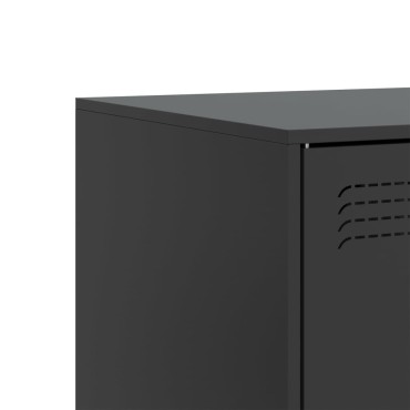 vidaXL Έπιπλο Τηλεόρασης Μαύρο 67x39x44cm από Χάλυβα