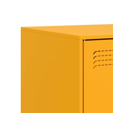 vidaXL Έπιπλα Τηλεόρασης 2 τεμ. Μουσταρδί Κίτρινο 67x39x44cm Ατσάλι