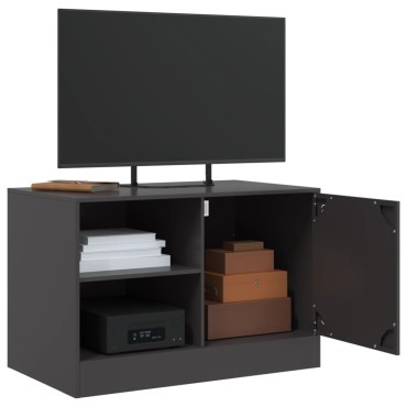 vidaXL Έπιπλα Τηλεόρασης 2 τεμ. Μαύρο 67x39x44cm από Χάλυβα