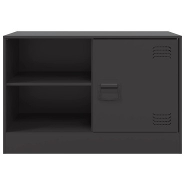 vidaXL Έπιπλα Τηλεόρασης 2 τεμ. Μαύρο 67x39x44cm από Χάλυβα