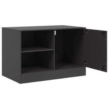 vidaXL Έπιπλα Τηλεόρασης 2 τεμ. Μαύρο 67x39x44cm από Χάλυβα