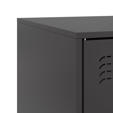 vidaXL Έπιπλα Τηλεόρασης 2 τεμ. Μαύρο 67x39x44cm από Χάλυβα