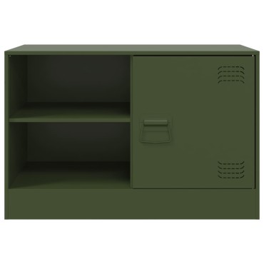 vidaXL Έπιπλο Τηλεόρασης Πράσινο Λαδί 67x39x44cm από Ατσάλι