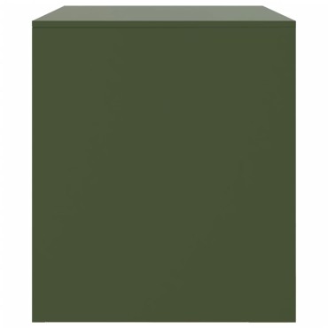 vidaXL Έπιπλο Τηλεόρασης Πράσινο Λαδί 67x39x44cm από Ατσάλι
