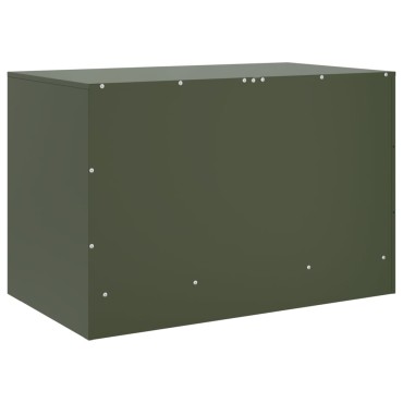vidaXL Έπιπλο Τηλεόρασης Πράσινο Λαδί 67x39x44cm από Ατσάλι