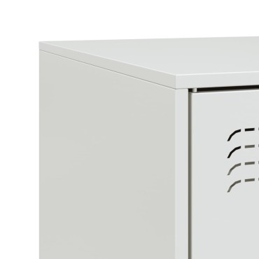 vidaXL Έπιπλο Τηλεόρασης Λευκό 67x39x44cm από Χάλυβα