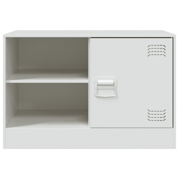 vidaXL Έπιπλο Τηλεόρασης Λευκό 67x39x44cm από Χάλυβα