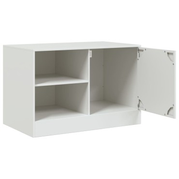 vidaXL Έπιπλο Τηλεόρασης Λευκό 67x39x44cm από Χάλυβα