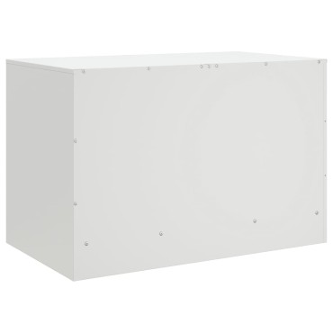 vidaXL Έπιπλο Τηλεόρασης Λευκό 67x39x44cm από Χάλυβα