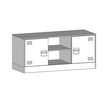 vidaXL Έπιπλο Τηλεόρασης Ροζ 99x39x44cm από Ατσάλι