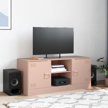 vidaXL Έπιπλο Τηλεόρασης Ροζ 99x39x44cm από Ατσάλι