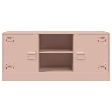 vidaXL Έπιπλο Τηλεόρασης Ροζ 99x39x44cm από Ατσάλι