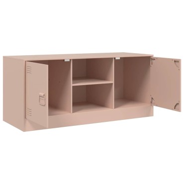 vidaXL Έπιπλο Τηλεόρασης Ροζ 99x39x44cm από Ατσάλι