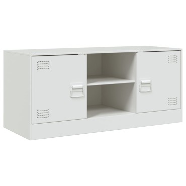 vidaXL Έπιπλο Τηλεόρασης Λευκό 99x39x44cm από Ατσάλι