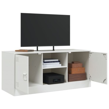 vidaXL Έπιπλο Τηλεόρασης Λευκό 99x39x44cm από Ατσάλι