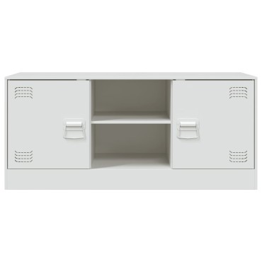 vidaXL Έπιπλο Τηλεόρασης Λευκό 99x39x44cm από Ατσάλι