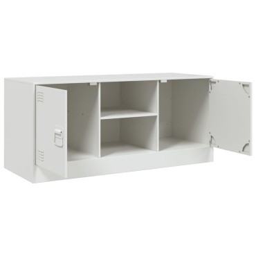 vidaXL Έπιπλο Τηλεόρασης Λευκό 99x39x44cm από Ατσάλι