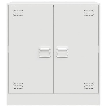 vidaXL Μπουφές Λευκός 67x39x73cm από Ατσάλι 1 τεμ.