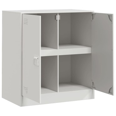 vidaXL Μπουφές Λευκός 67x39x73cm από Ατσάλι 1 τεμ.