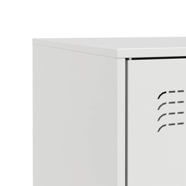 vidaXL Μπουφές Λευκός 67x39x73cm από Ατσάλι 1 τεμ.
