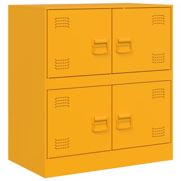 vidaXL Ντουλάπι Μουσταρδί 67x39x73cm από Ατσάλι 1 τεμ.