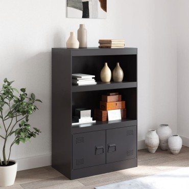 vidaXL Ντουλάπι Μαύρο 67x39x107cm από Ατσάλι 1 τεμ.