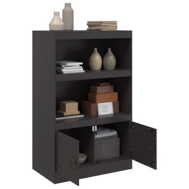 vidaXL Ντουλάπι Μαύρο 67x39x107cm από Ατσάλι 1 τεμ.