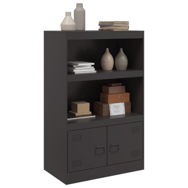 vidaXL Ντουλάπι Μαύρο 67x39x107cm από Ατσάλι 1 τεμ.