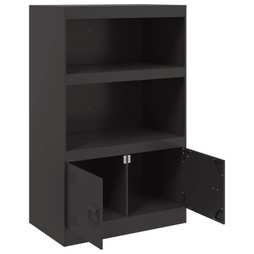 vidaXL Ντουλάπι Μαύρο 67x39x107cm από Ατσάλι 1 τεμ.