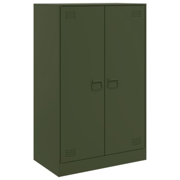 vidaXL Ντουλάπι Πράσινο Λαδί 67x39x107cm από Ατσάλι 1 τεμ.