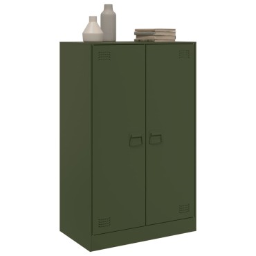 vidaXL Ντουλάπι Πράσινο Λαδί 67x39x107cm από Ατσάλι 1 τεμ.