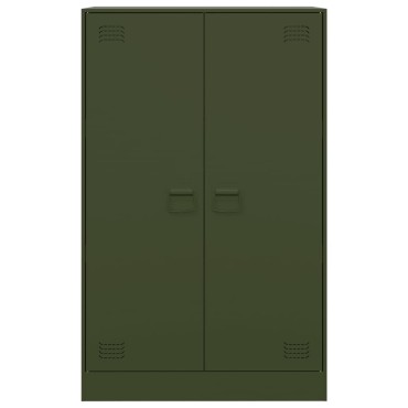vidaXL Ντουλάπι Πράσινο Λαδί 67x39x107cm από Ατσάλι 1 τεμ.