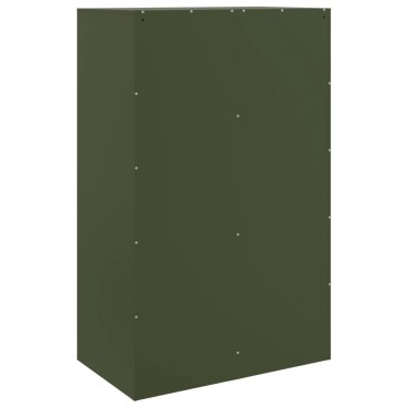 vidaXL Ντουλάπι Πράσινο Λαδί 67x39x107cm από Ατσάλι 1 τεμ.