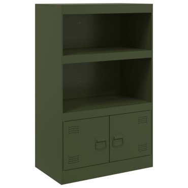 vidaXL Ντουλάπι Πράσινο Λαδί 67x39x107cm από Ατσάλι 1 τεμ.