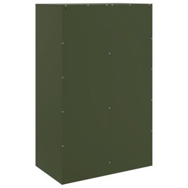 vidaXL Ντουλάπι Πράσινο Λαδί 67x39x107cm από Ατσάλι 1 τεμ.