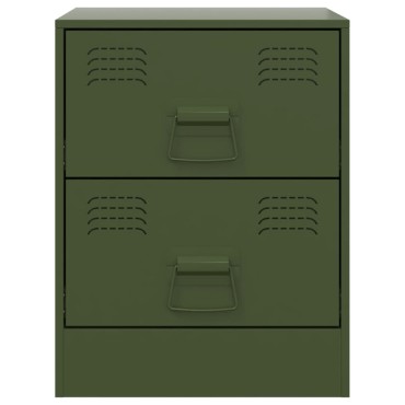 vidaXL Κομοδίνο Πράσινο 34,5x39x44cm από Χάλυβα 1 τεμ.