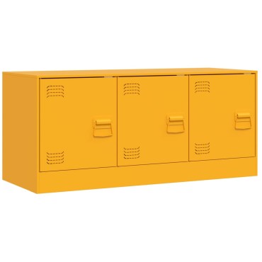 vidaXL Έπιπλο Τηλεόρασης Μουσταρδί Κίτρινο 99x39x44cm από Ατσάλι