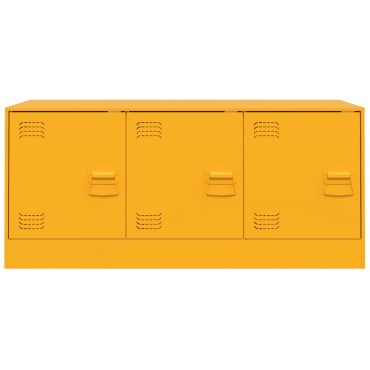 vidaXL Έπιπλο Τηλεόρασης Μουσταρδί Κίτρινο 99x39x44cm από Ατσάλι
