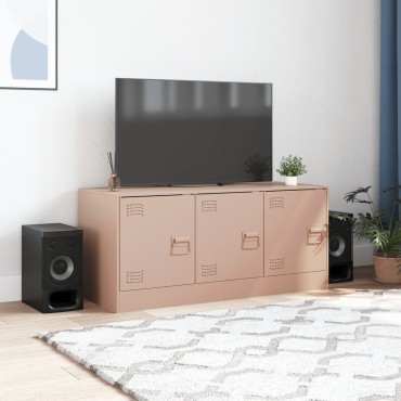 vidaXL Έπιπλο Τηλεόρασης Ροζ 99x39x44cm από Ατσάλι