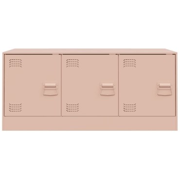 vidaXL Έπιπλο Τηλεόρασης Ροζ 99x39x44cm από Ατσάλι