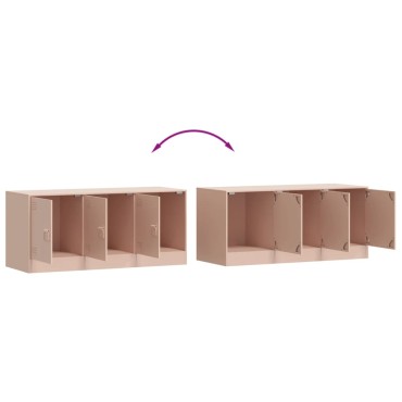 vidaXL Έπιπλο Τηλεόρασης Ροζ 99x39x44cm από Ατσάλι